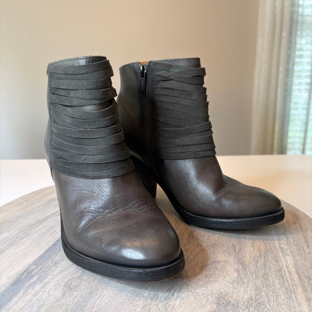 Pikolinos Leather Ankle Boots Brown Strap Detail Block Heel Women's EU 38 US 8